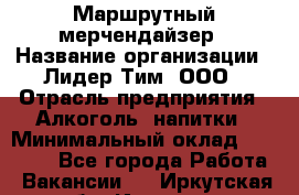 Маршрутный мерчендайзер › Название организации ­ Лидер Тим, ООО › Отрасль предприятия ­ Алкоголь, напитки › Минимальный оклад ­ 25 000 - Все города Работа » Вакансии   . Иркутская обл.,Иркутск г.